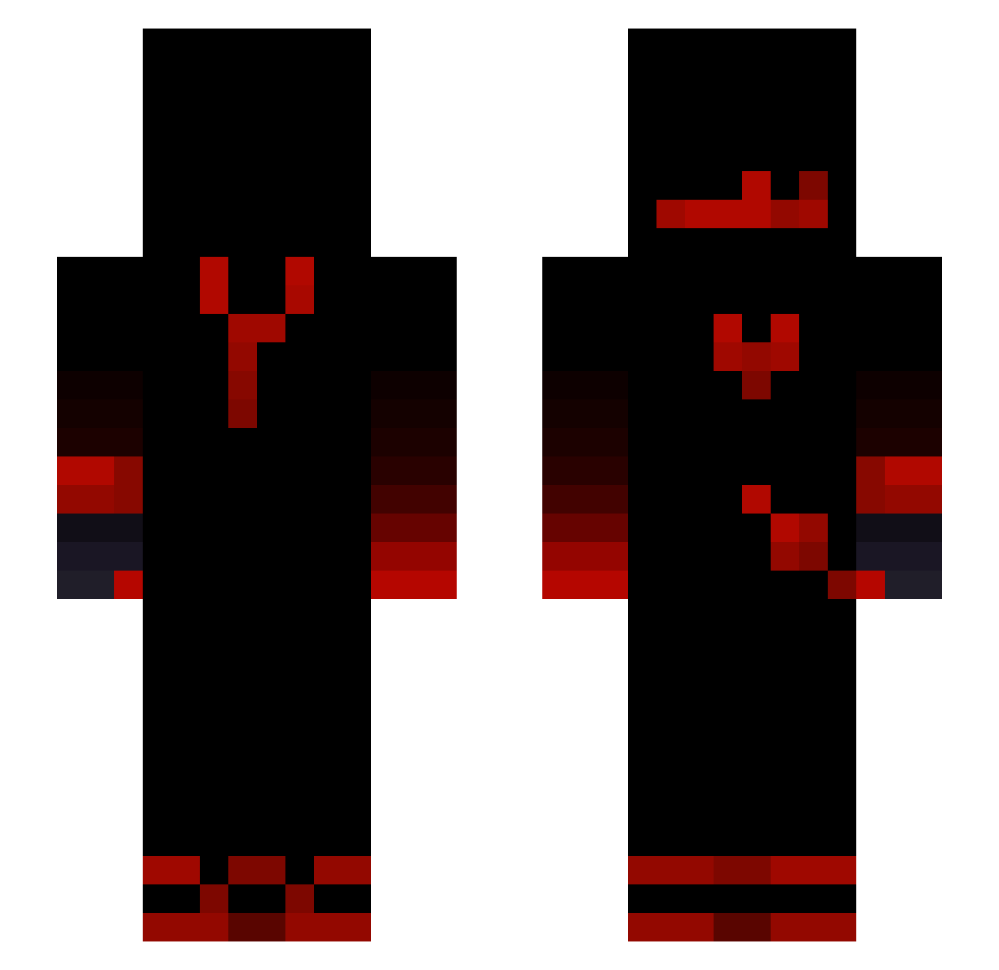 SoliV2 Minecraft skin, front and back view
