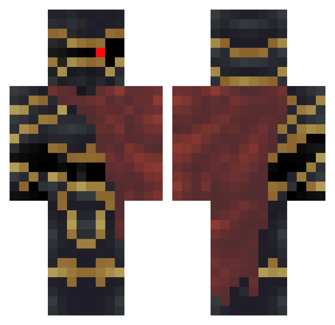 Nataniel7787 Minecraft skin, front and back view