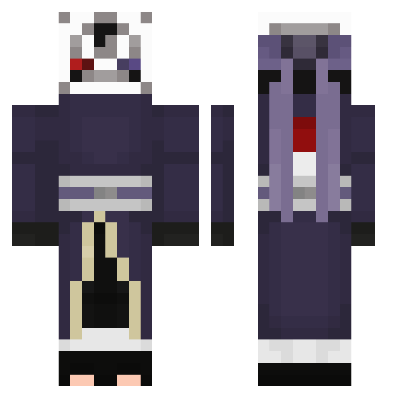 Rambou216 Minecraft skin, front and back view