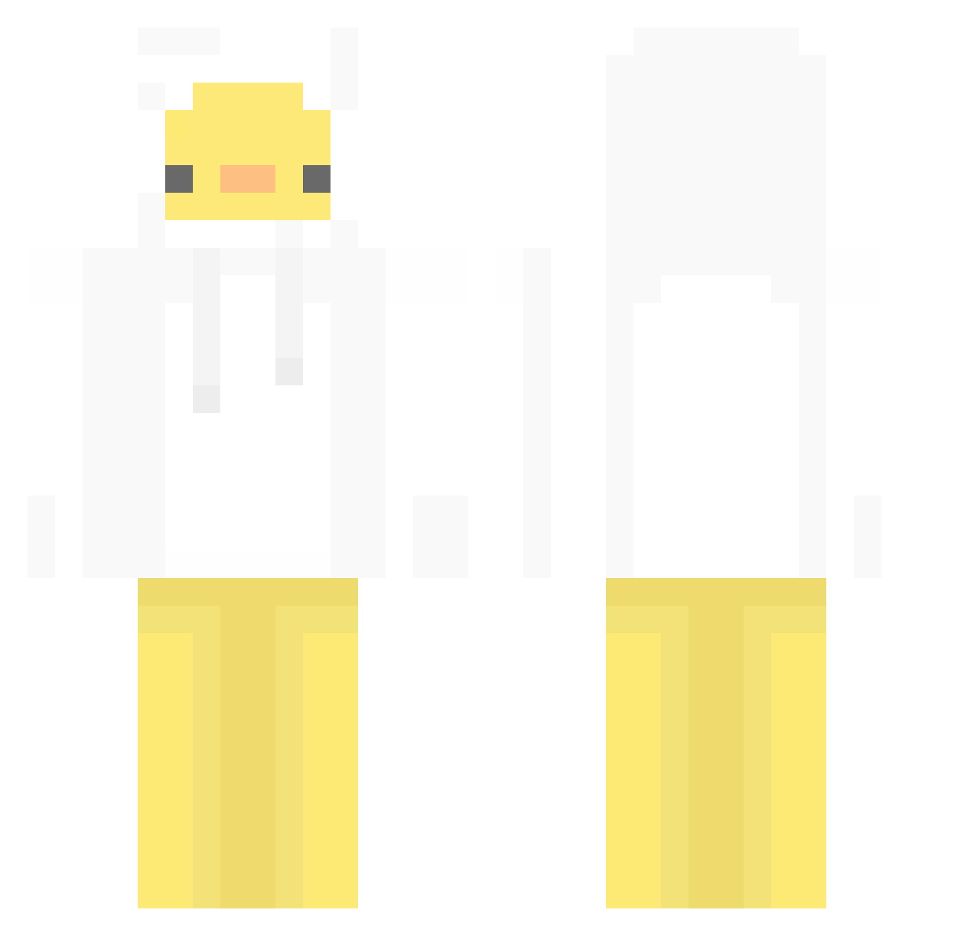 Treaziff Minecraft skin, front and back view