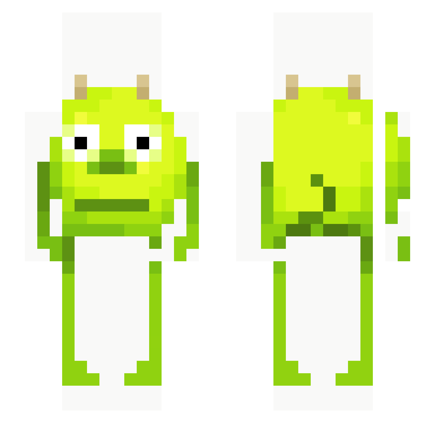 NAMNAMSee0121 Minecraft skin, front and back view