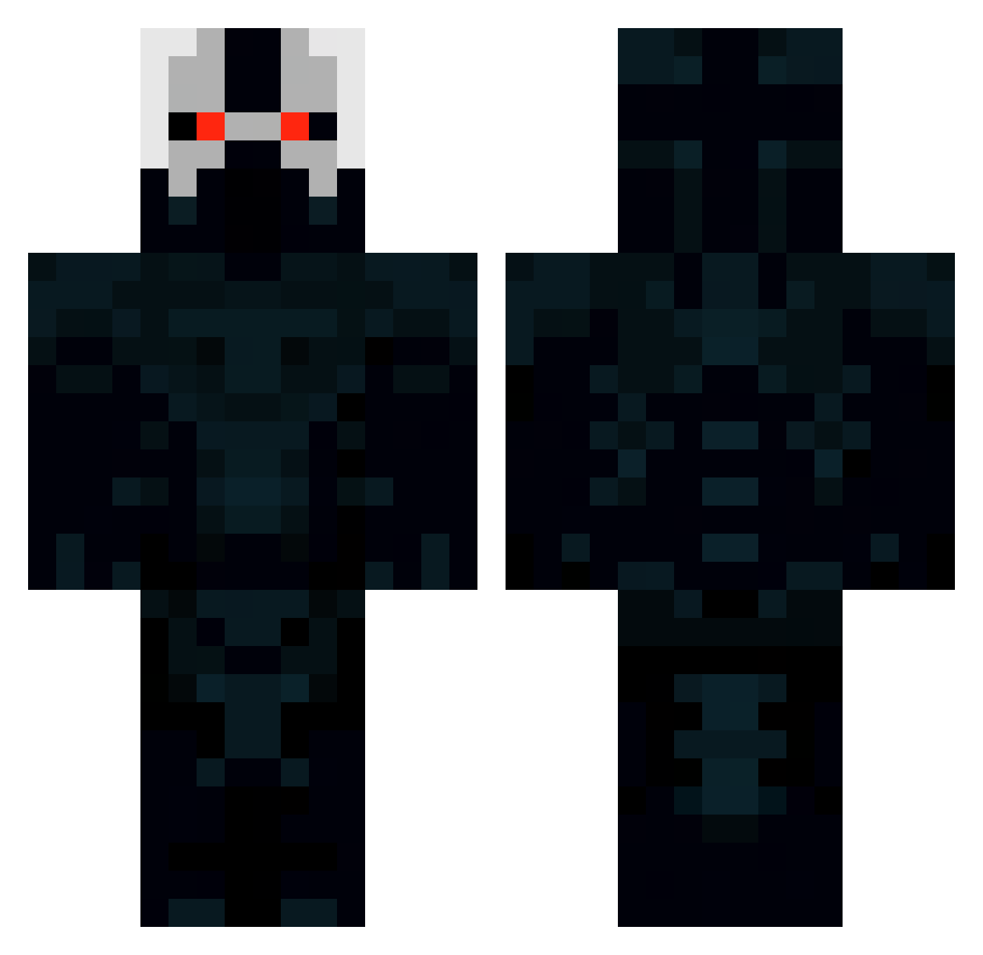 minoschess Minecraft skin, front and back view