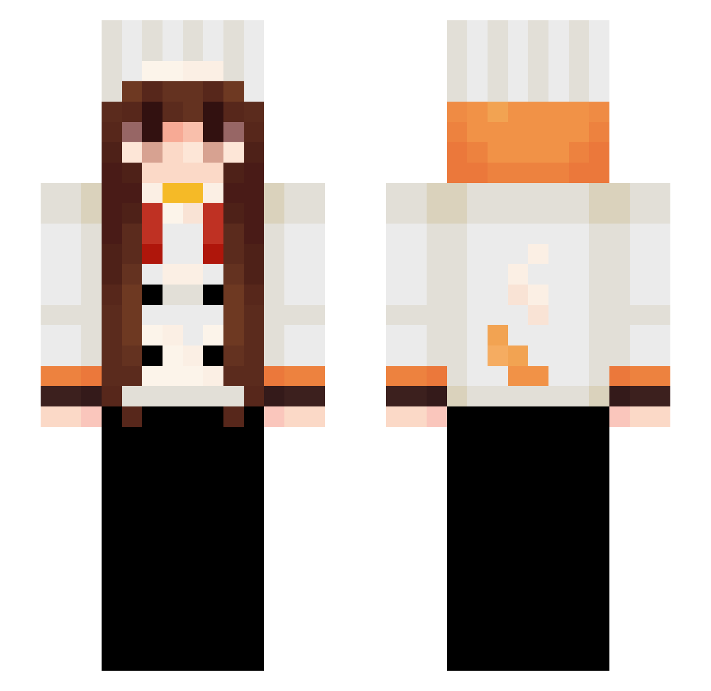 bulaura Minecraft skin, front and back view