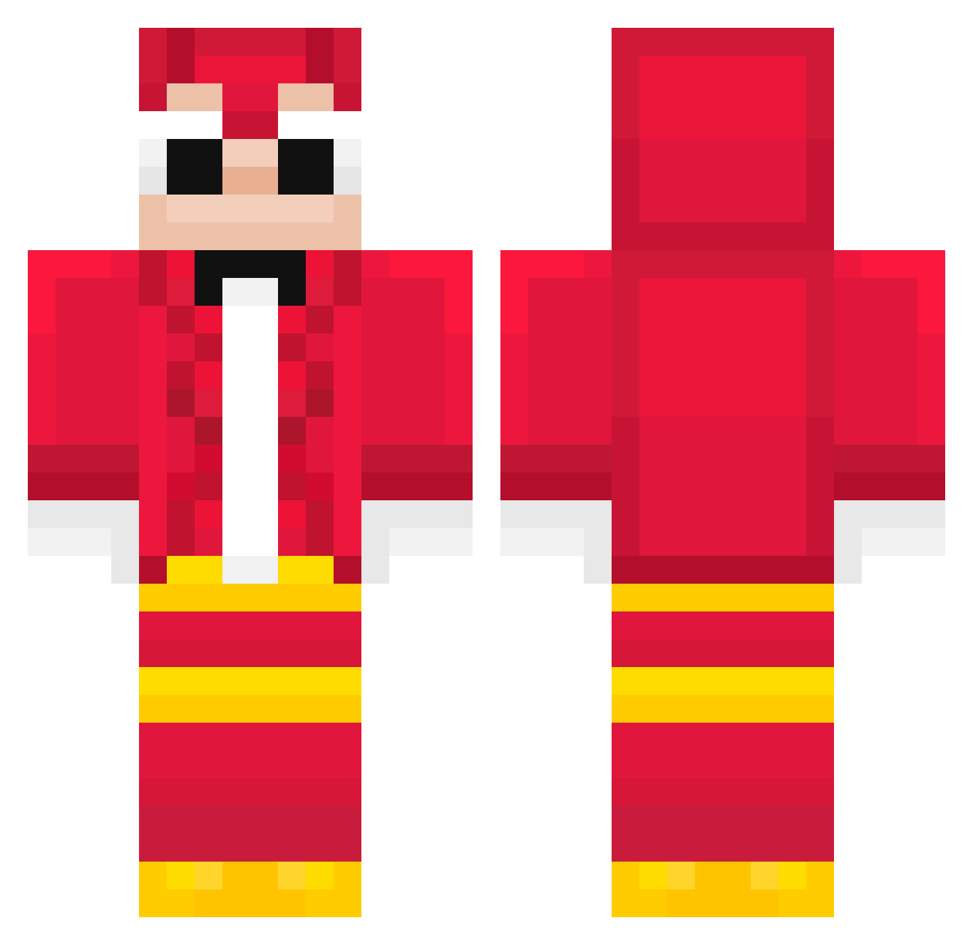 iloveraf Minecraft skin, front and back view