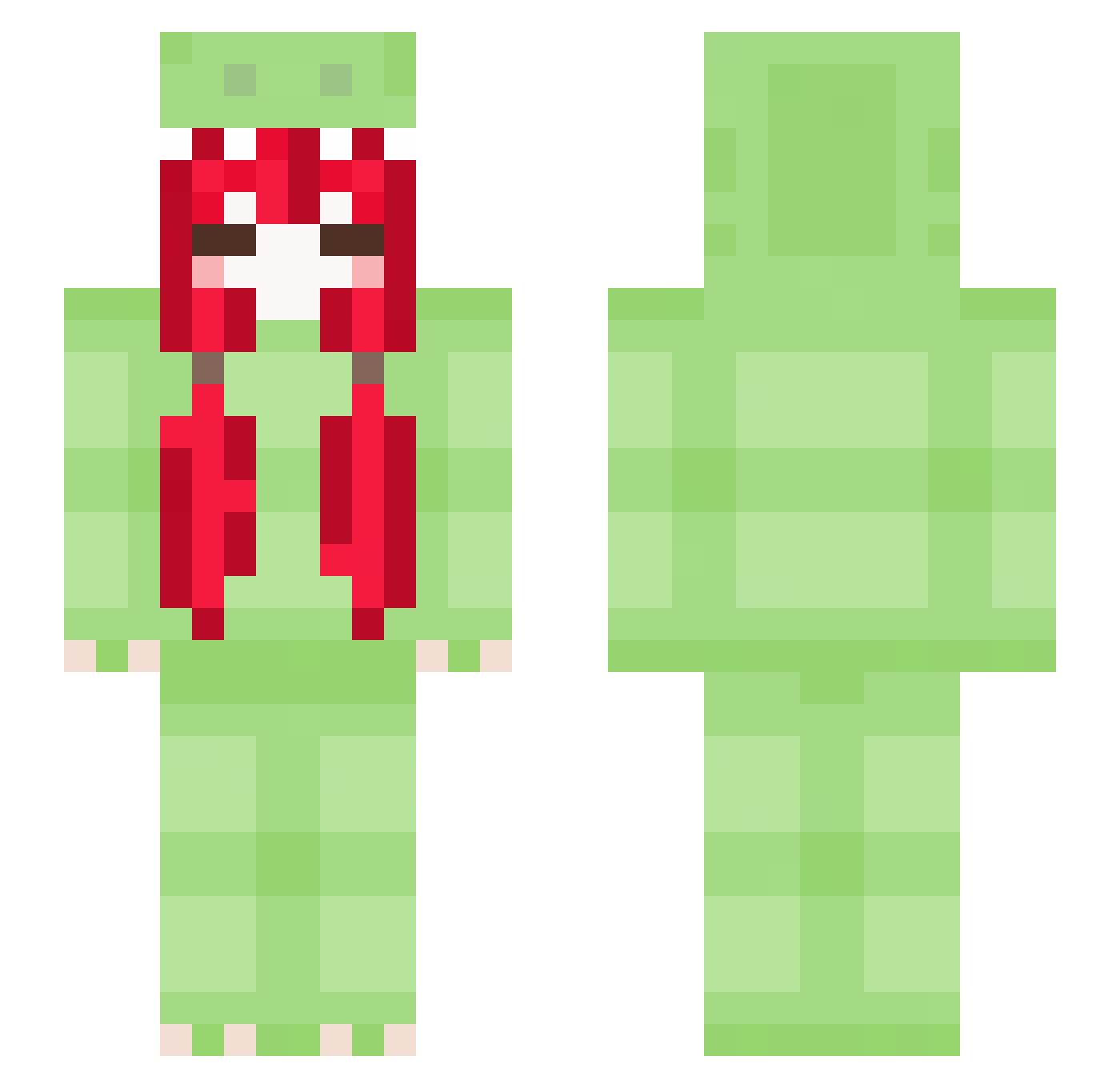 mrsyoo Minecraft skin, front and back view