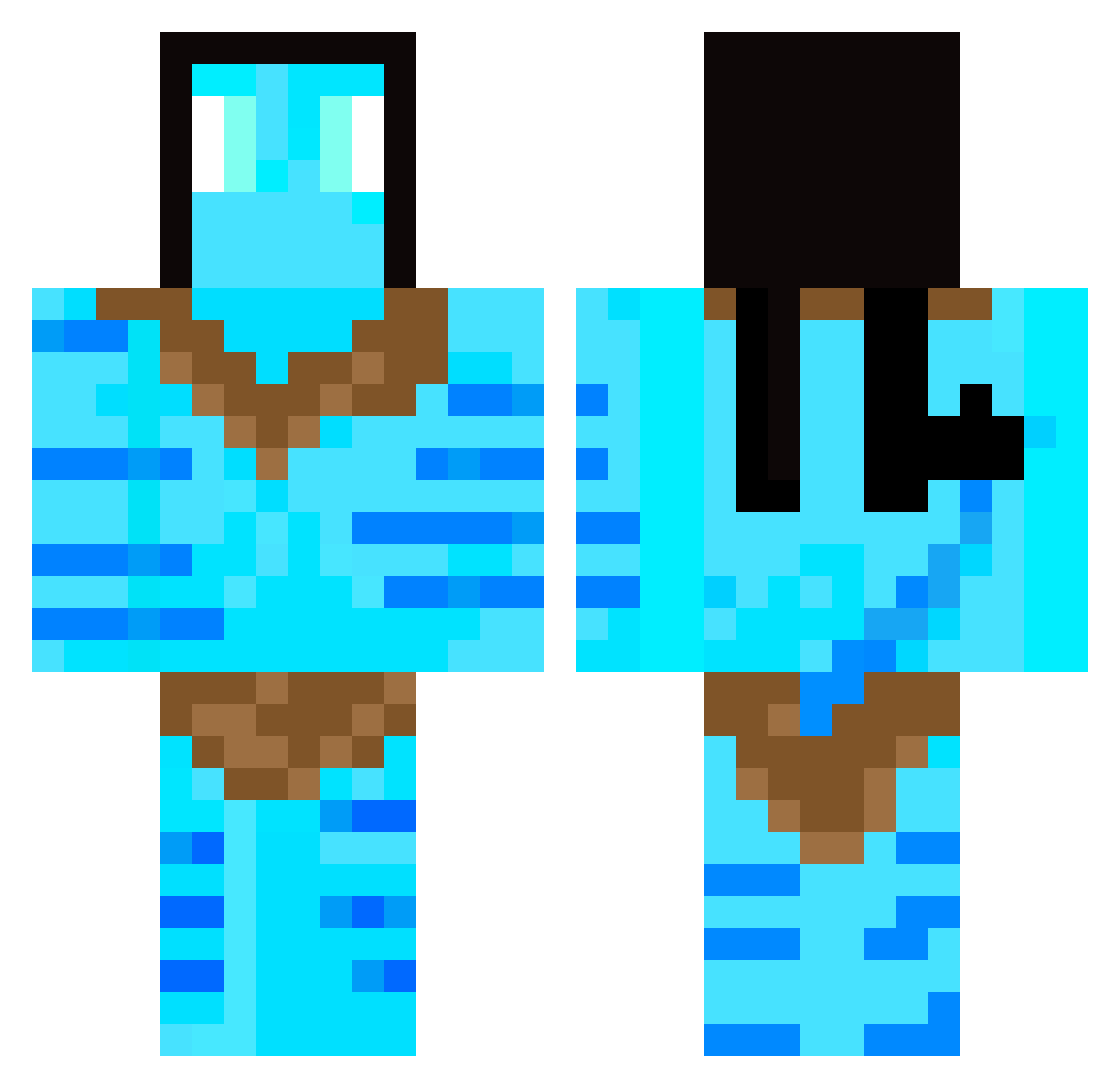 VikaZ69 Minecraft skin, front and back view