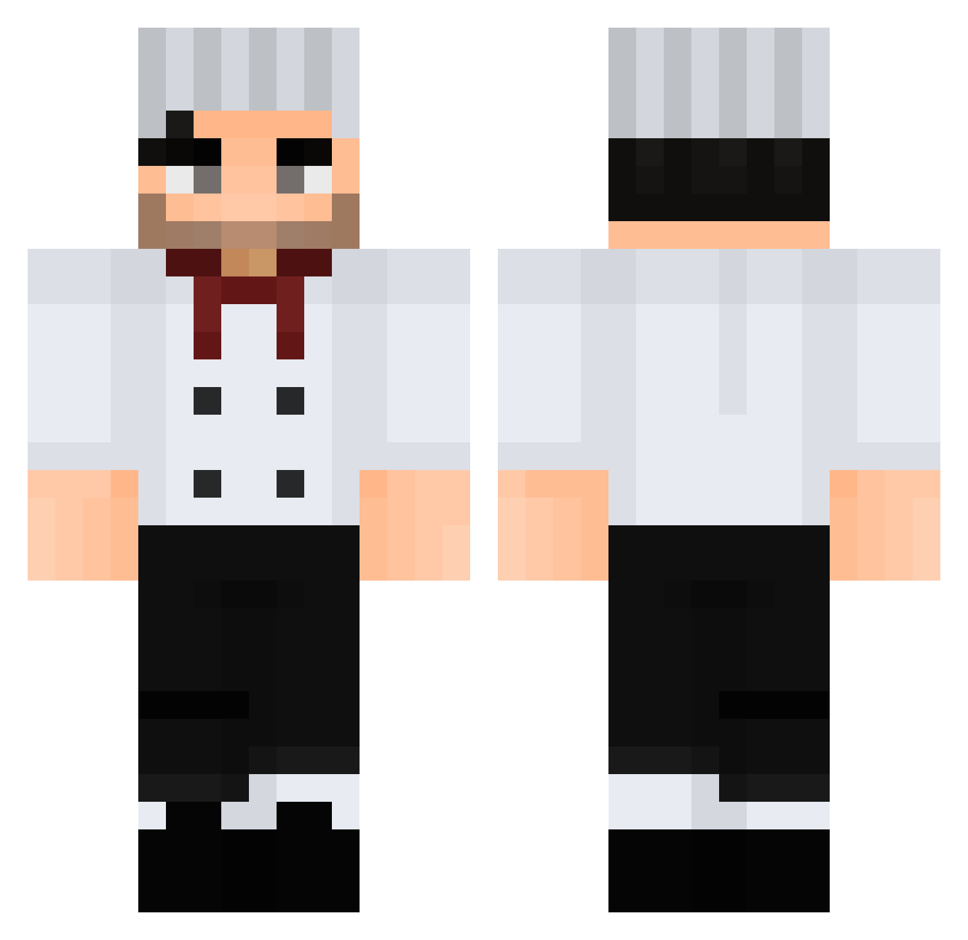 CHEF007TH Minecraft skin, front and back view