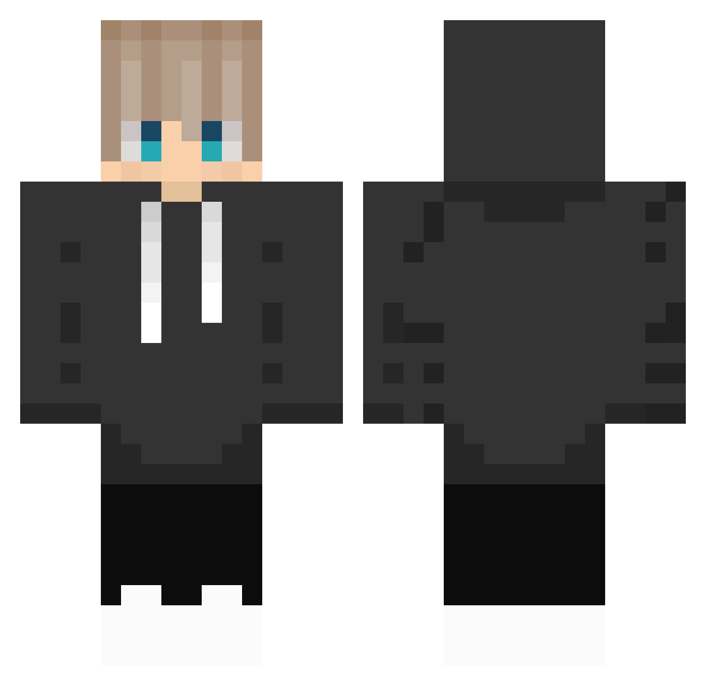 Vanar56 Minecraft skin, front and back view