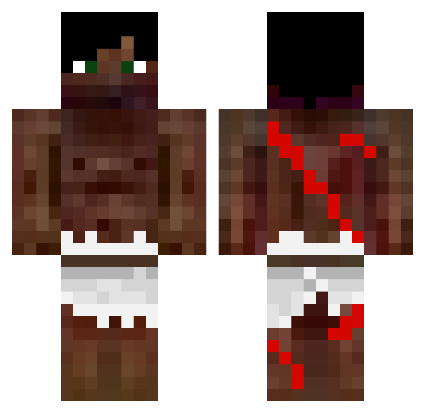 MyD0gSp3ckles Minecraft skin, front and back view