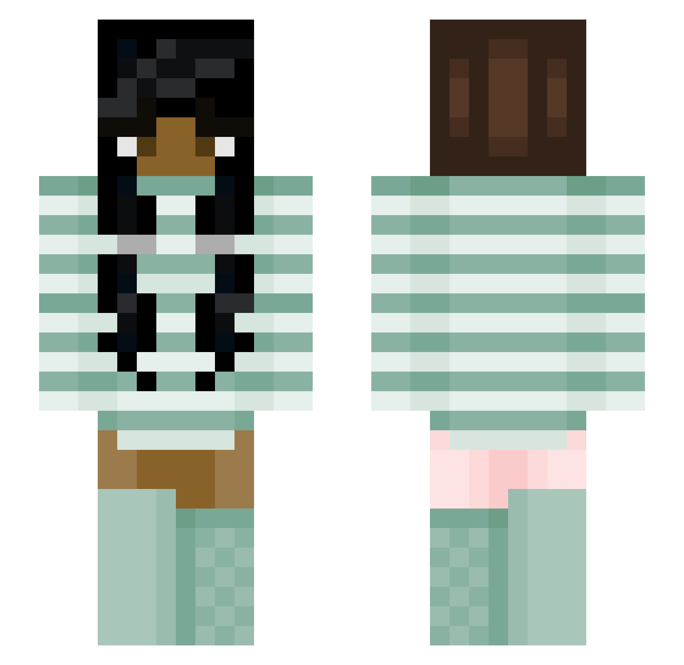 Aries5694 Minecraft skin, front and back view