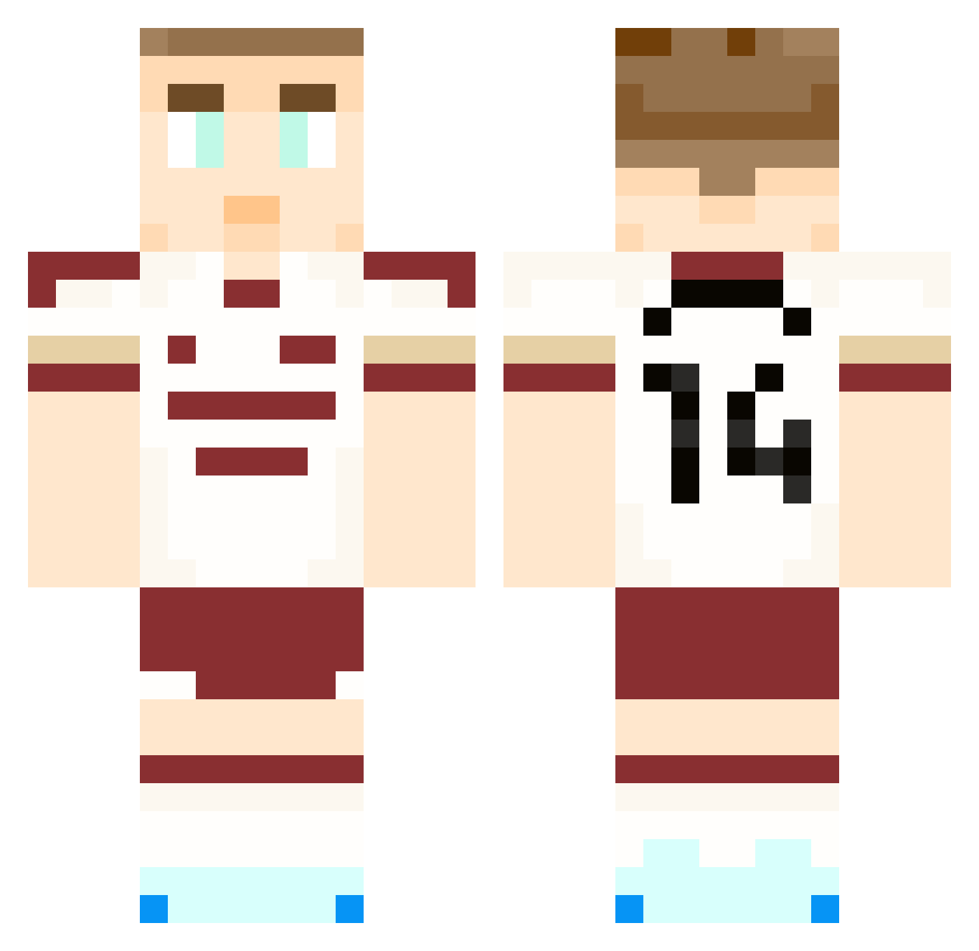 notDrApollo Minecraft skin, front and back view