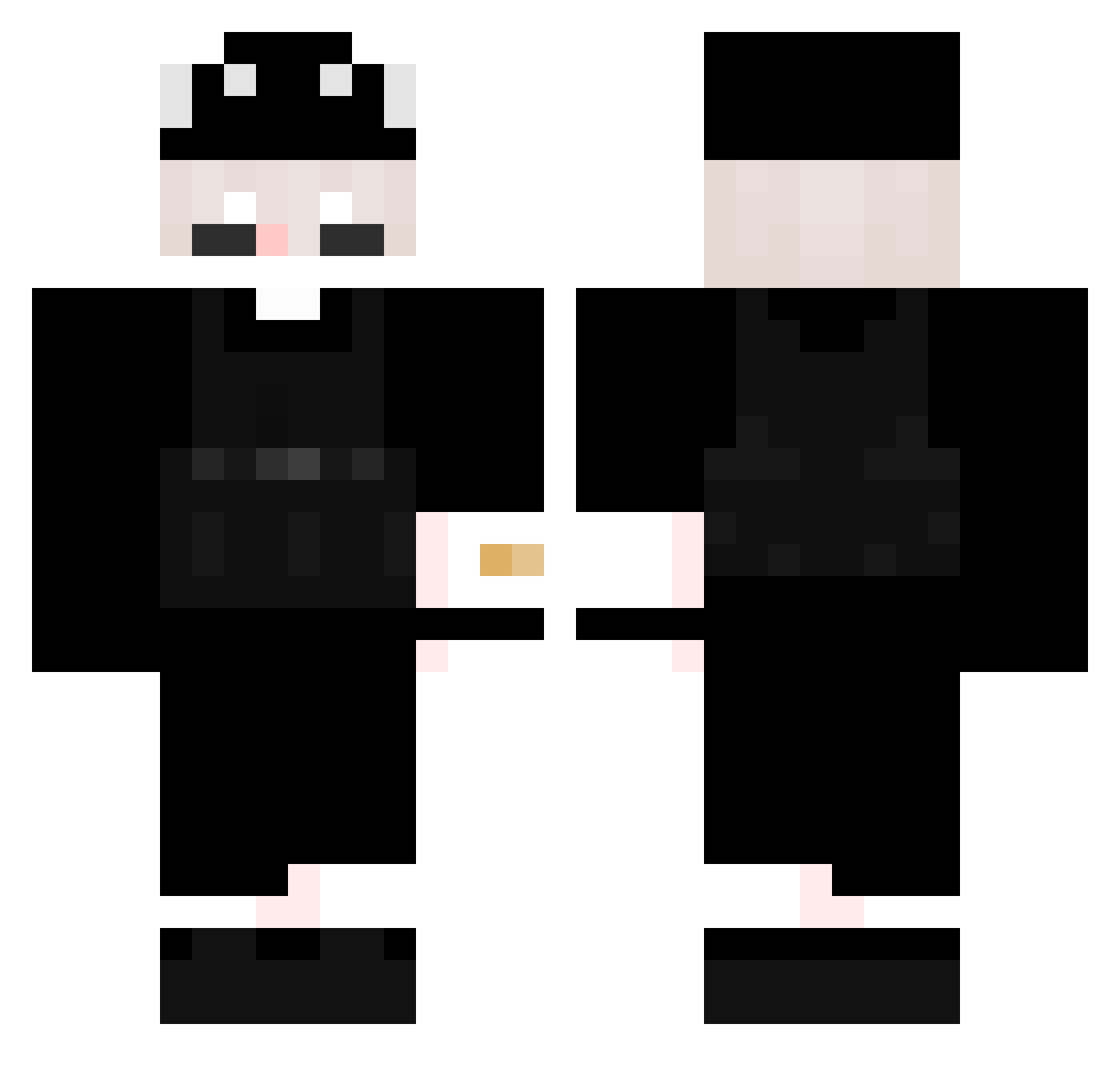 Wakkooo Minecraft skin, front and back view