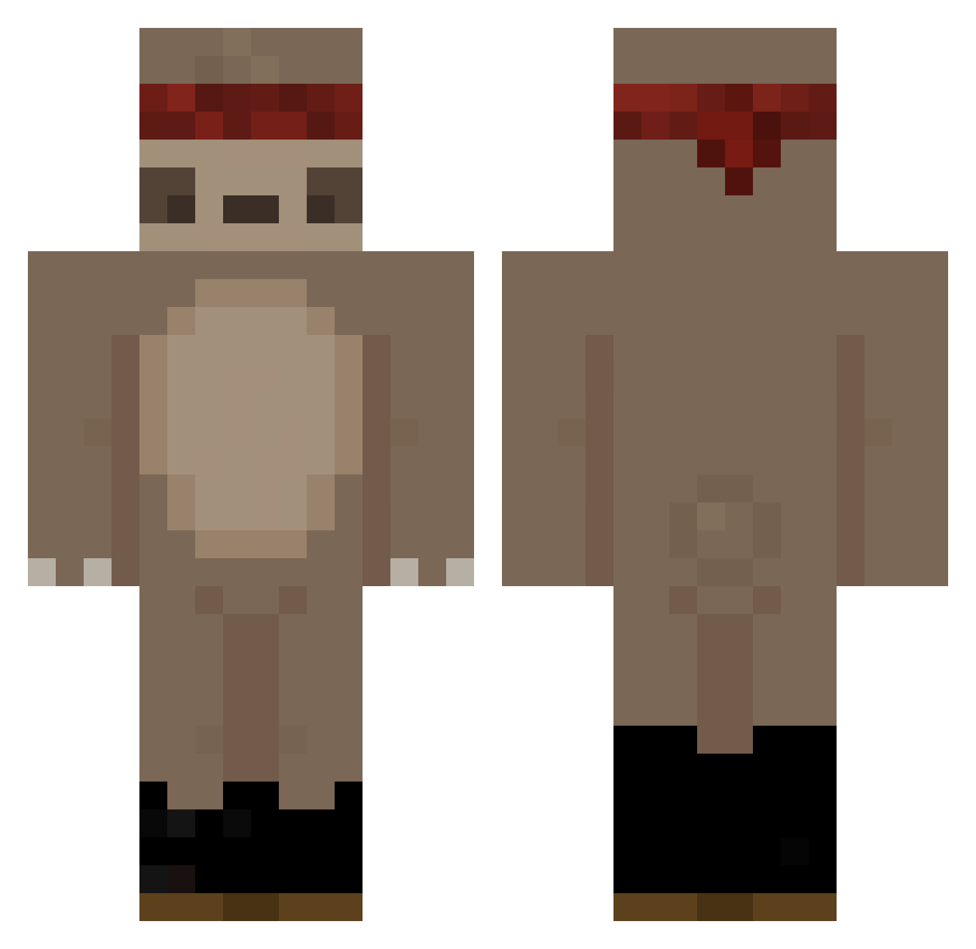 Eliwoooooo Minecraft skin, front and back view
