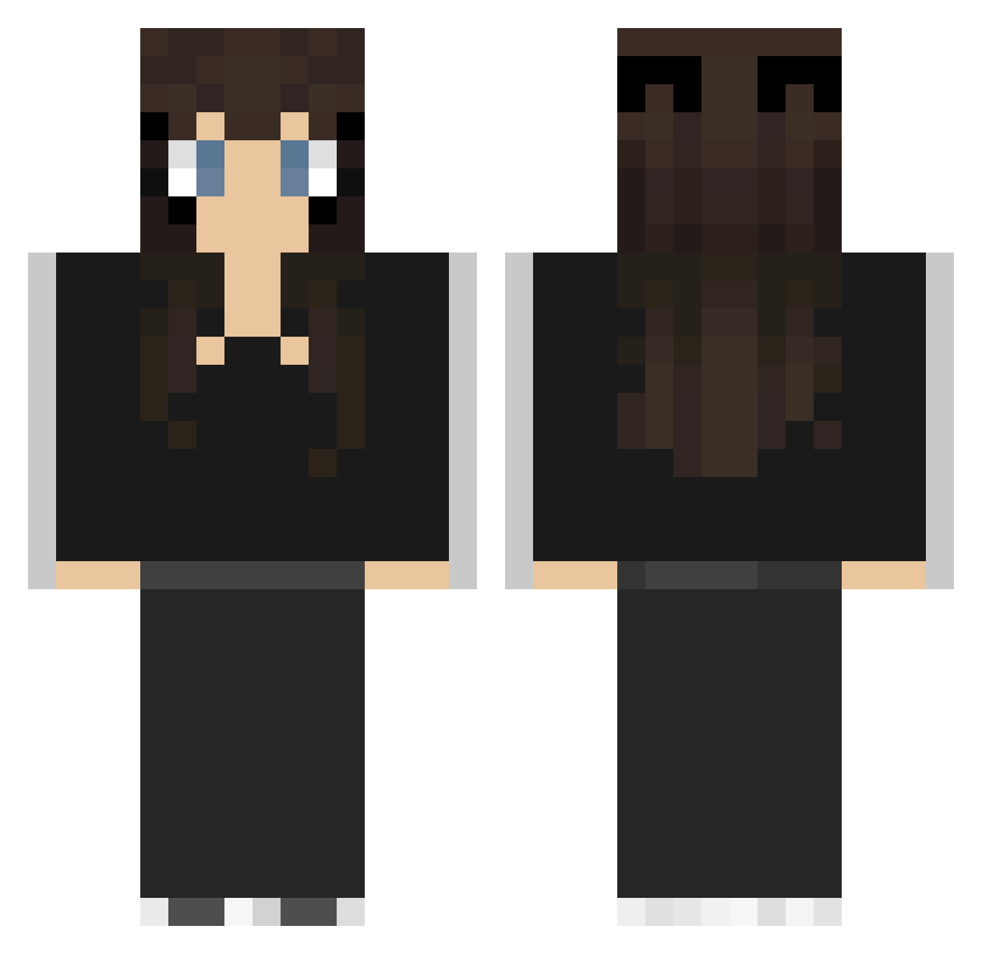 veinka Minecraft skin, front and back view