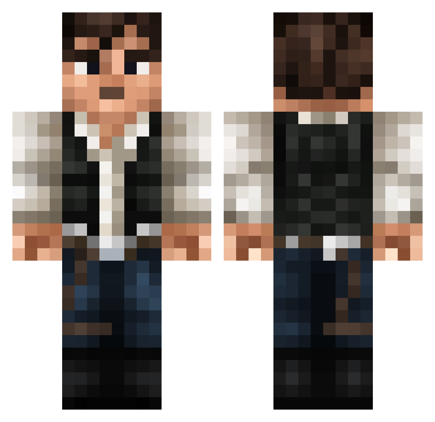VetteSlayer8403 Minecraft skin, front and back view