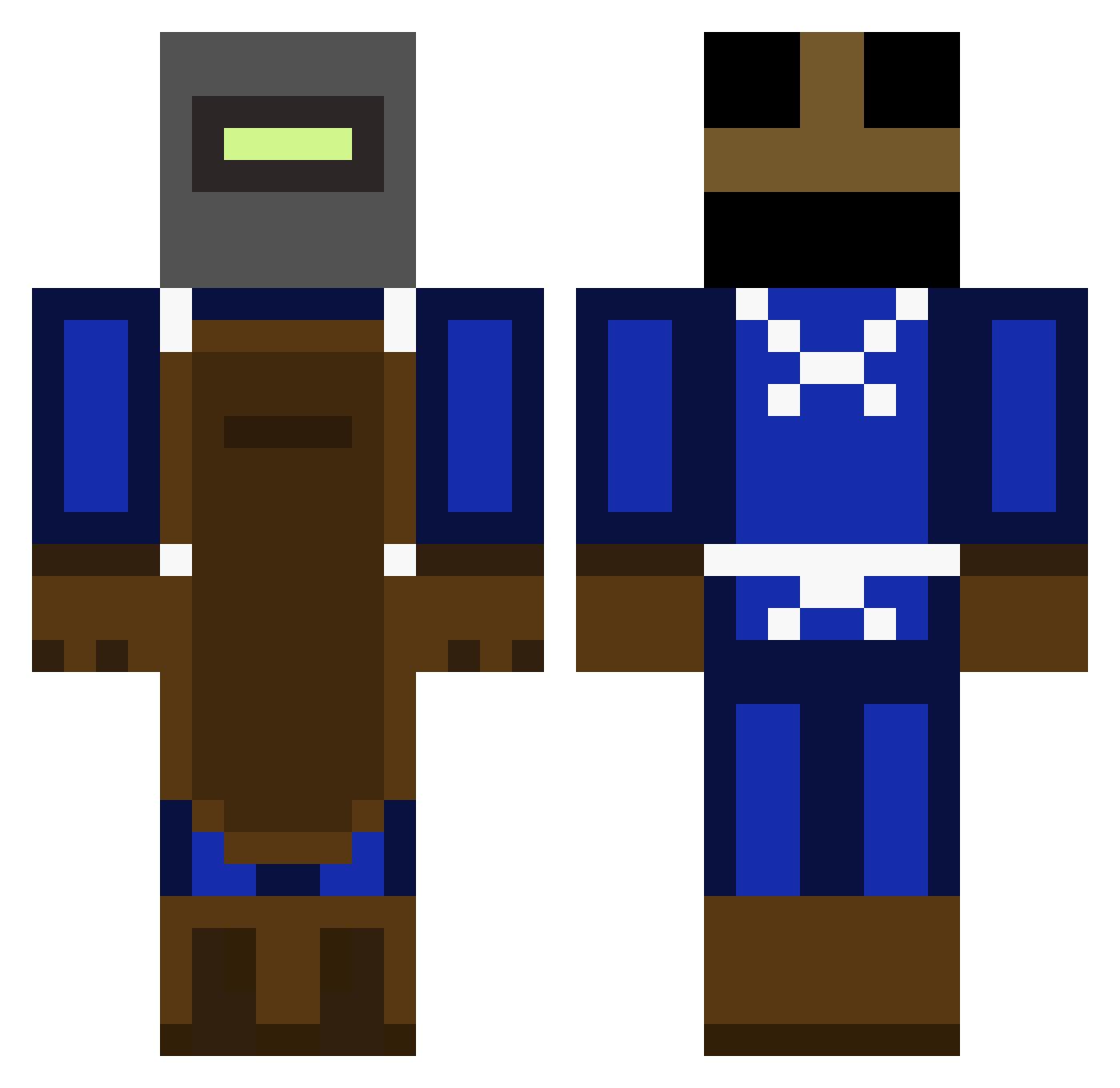 wagrem Minecraft skin, front and back view