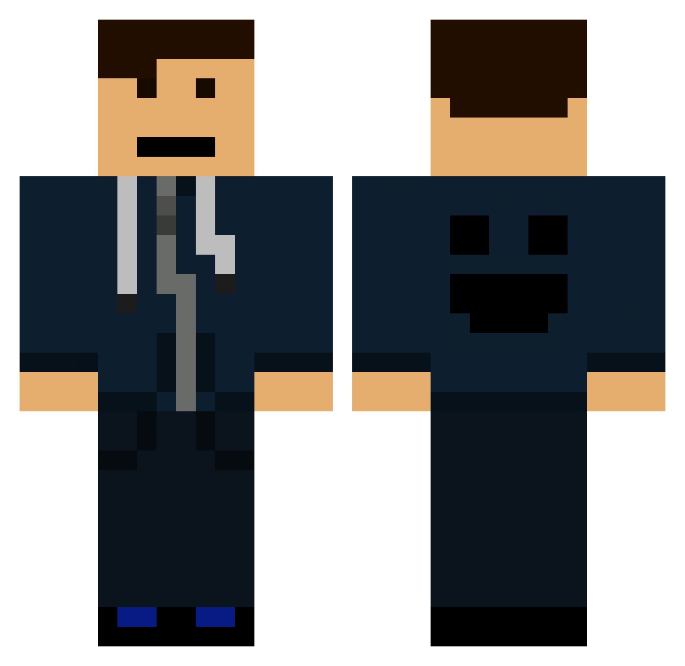ThiccCorgi64 Minecraft skin, front and back view