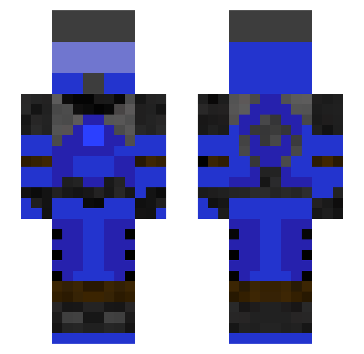 HENPIETHECOOLGUY Minecraft skin, front and back view