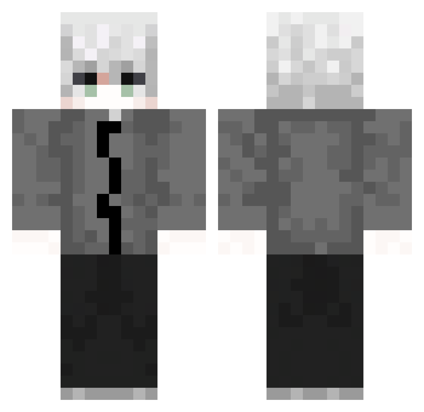 xX_TELKE_Xx_HDLP Minecraft skin, front and back view