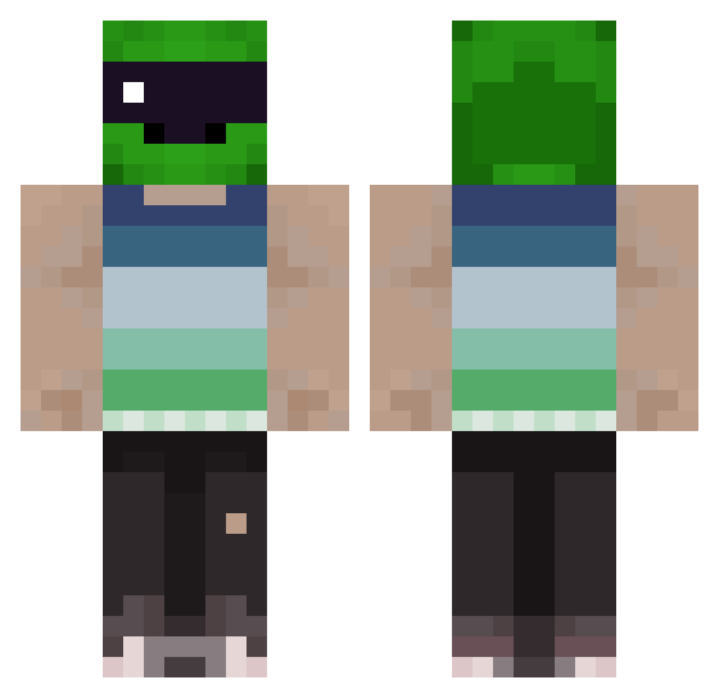LTuna Minecraft skin, front and back view