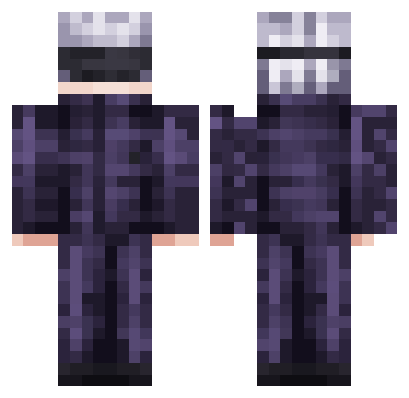 taco3 Minecraft skin, front and back view
