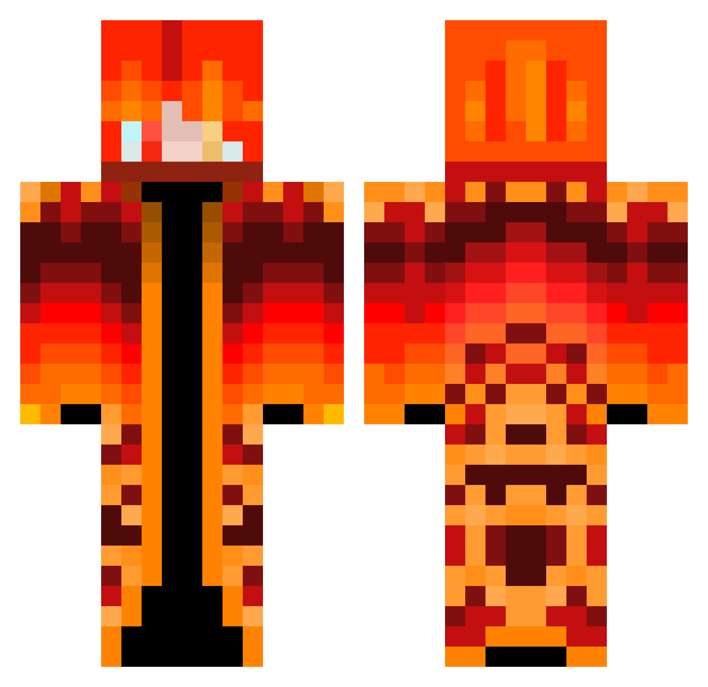 Goghissimo52 Minecraft skin, front and back view