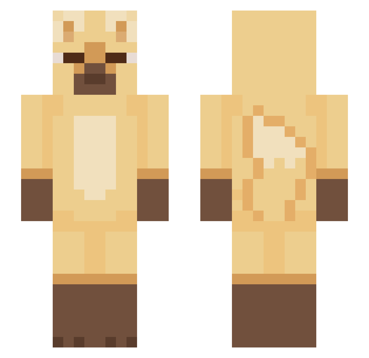 thiendi Minecraft skin, front and back view