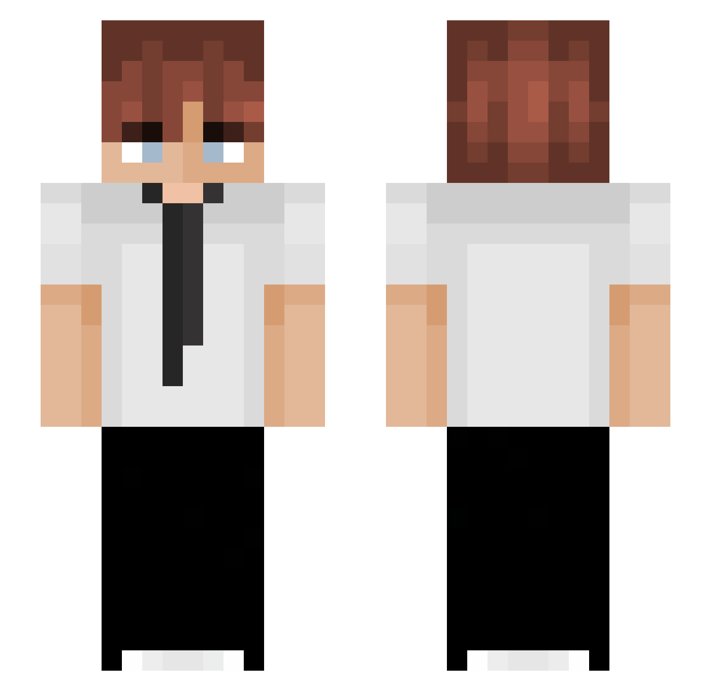 Roccatsky11 Minecraft skin, front and back view