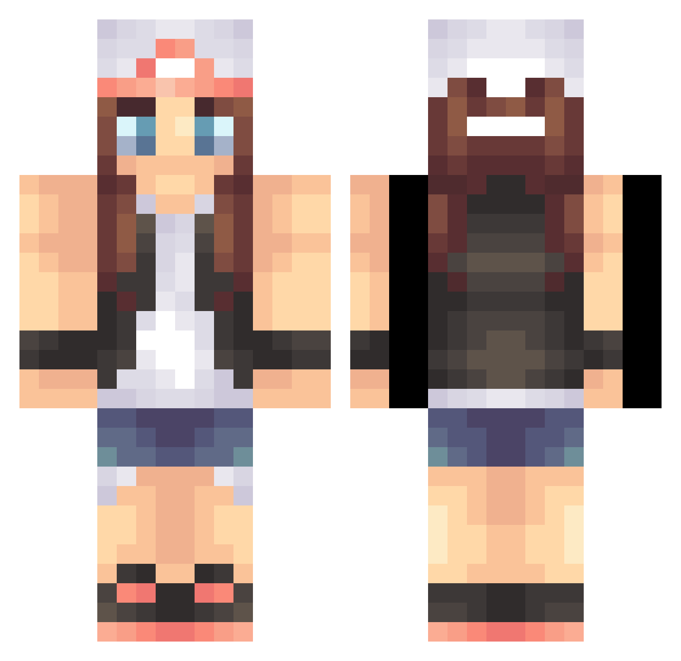 swofff Minecraft skin, front and back view