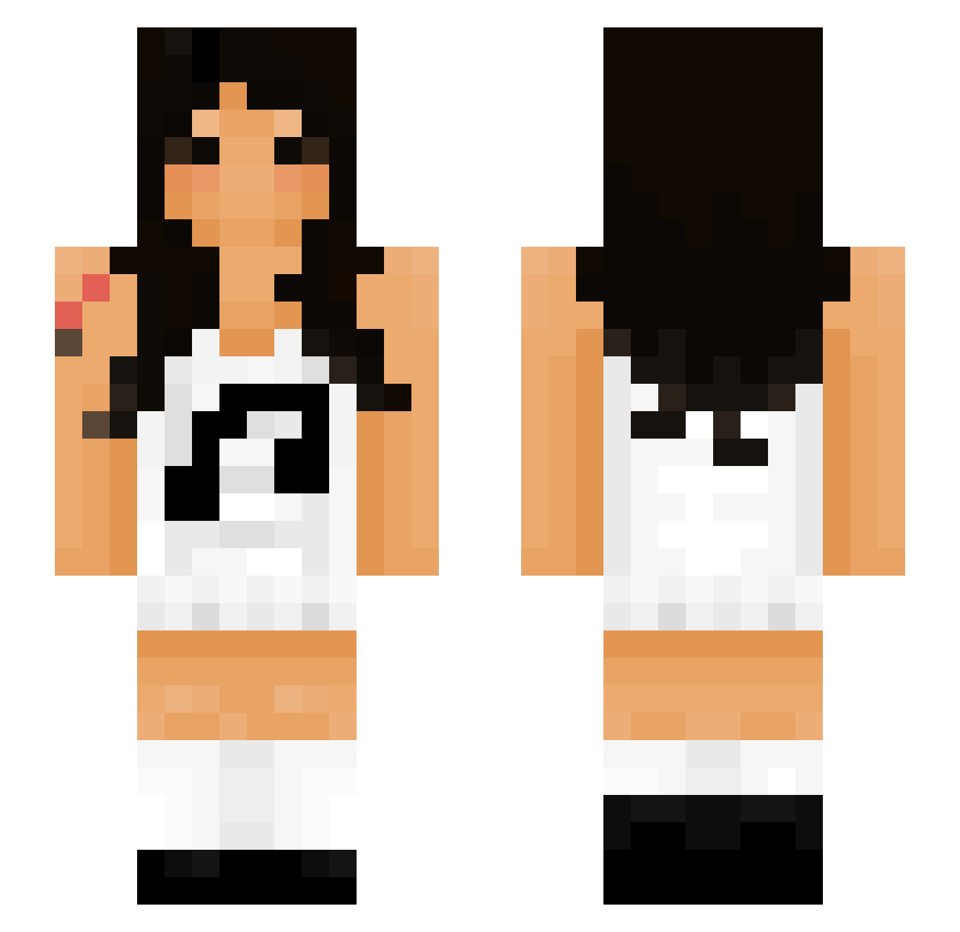 Uasn Minecraft skin, front and back view