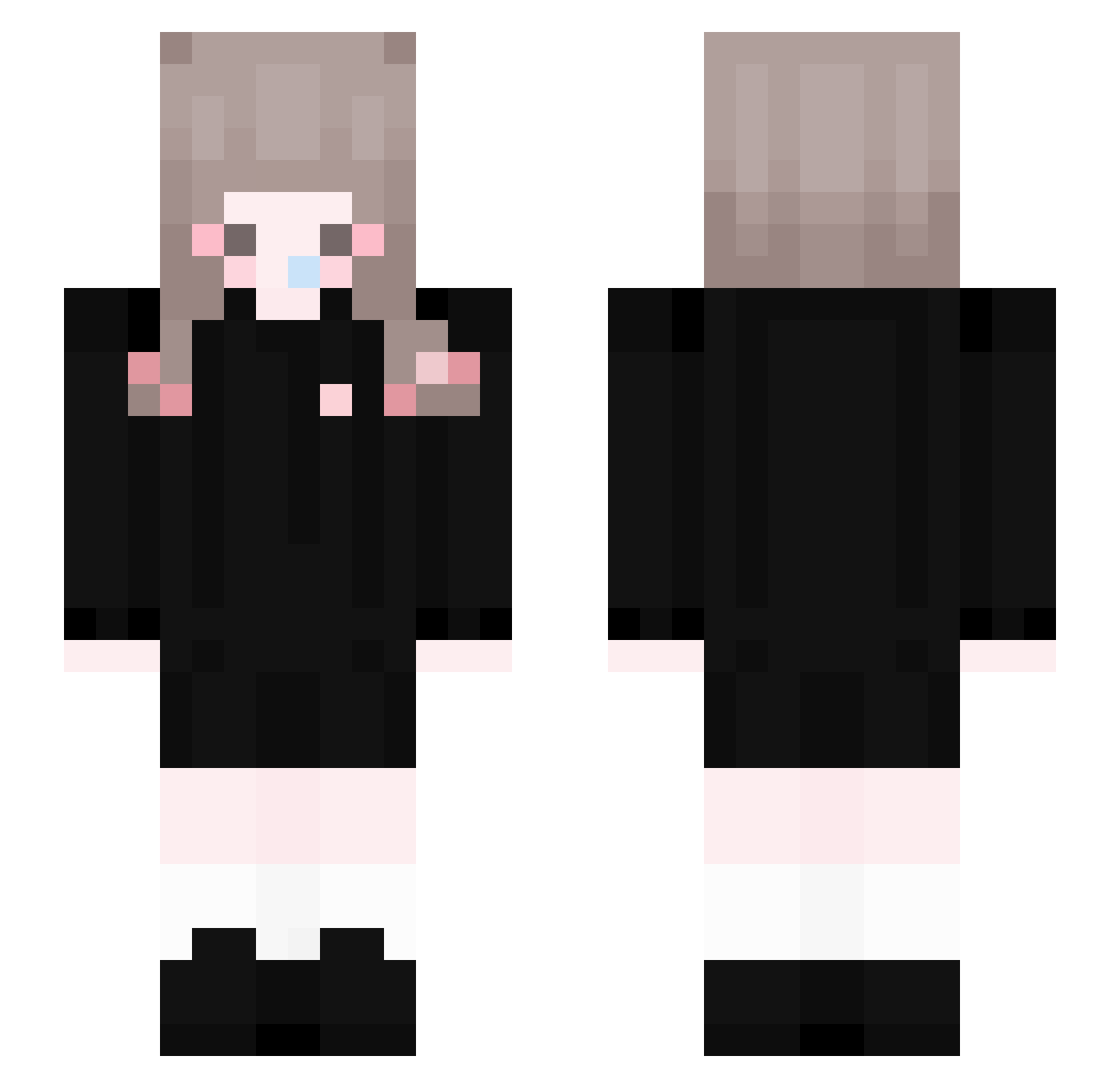 sr1nn_ Minecraft skin, front and back view