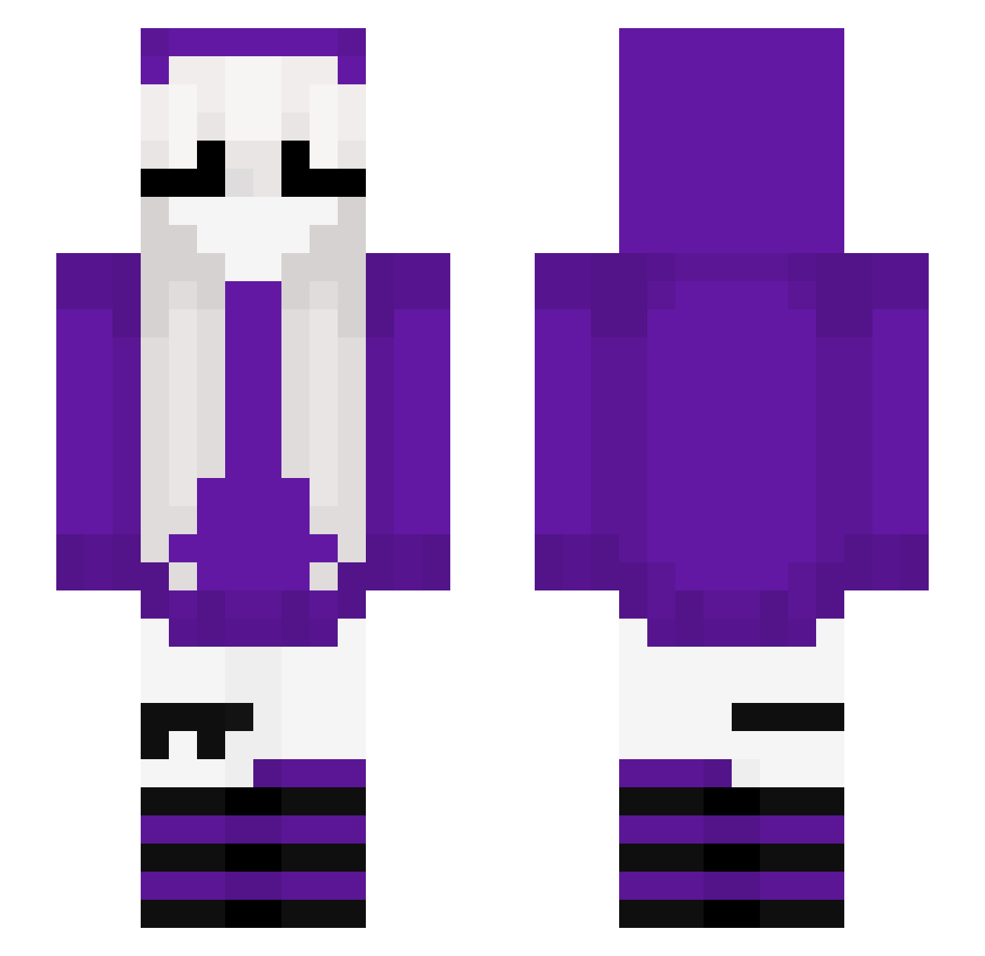 rsqx Minecraft skin, front and back view