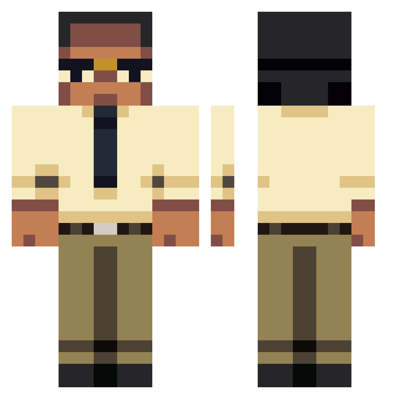 THElocomidget Minecraft skin, front and back view