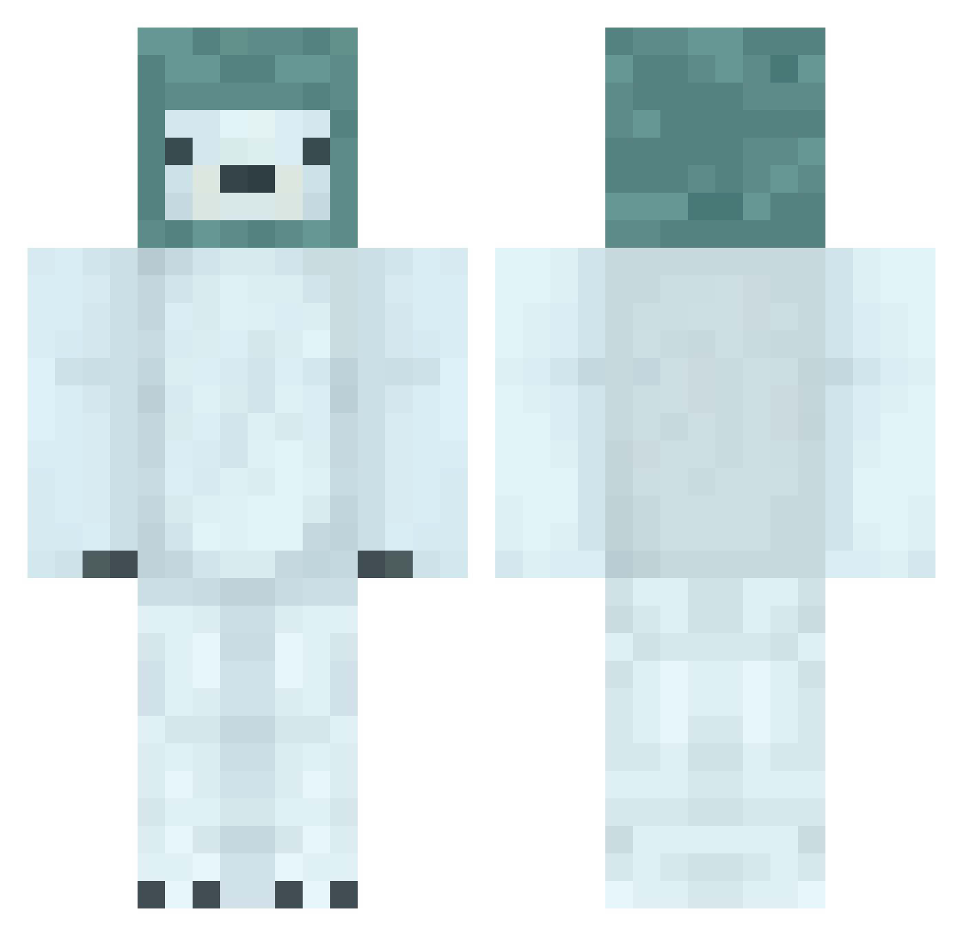 PinHead245 Minecraft skin, front and back view
