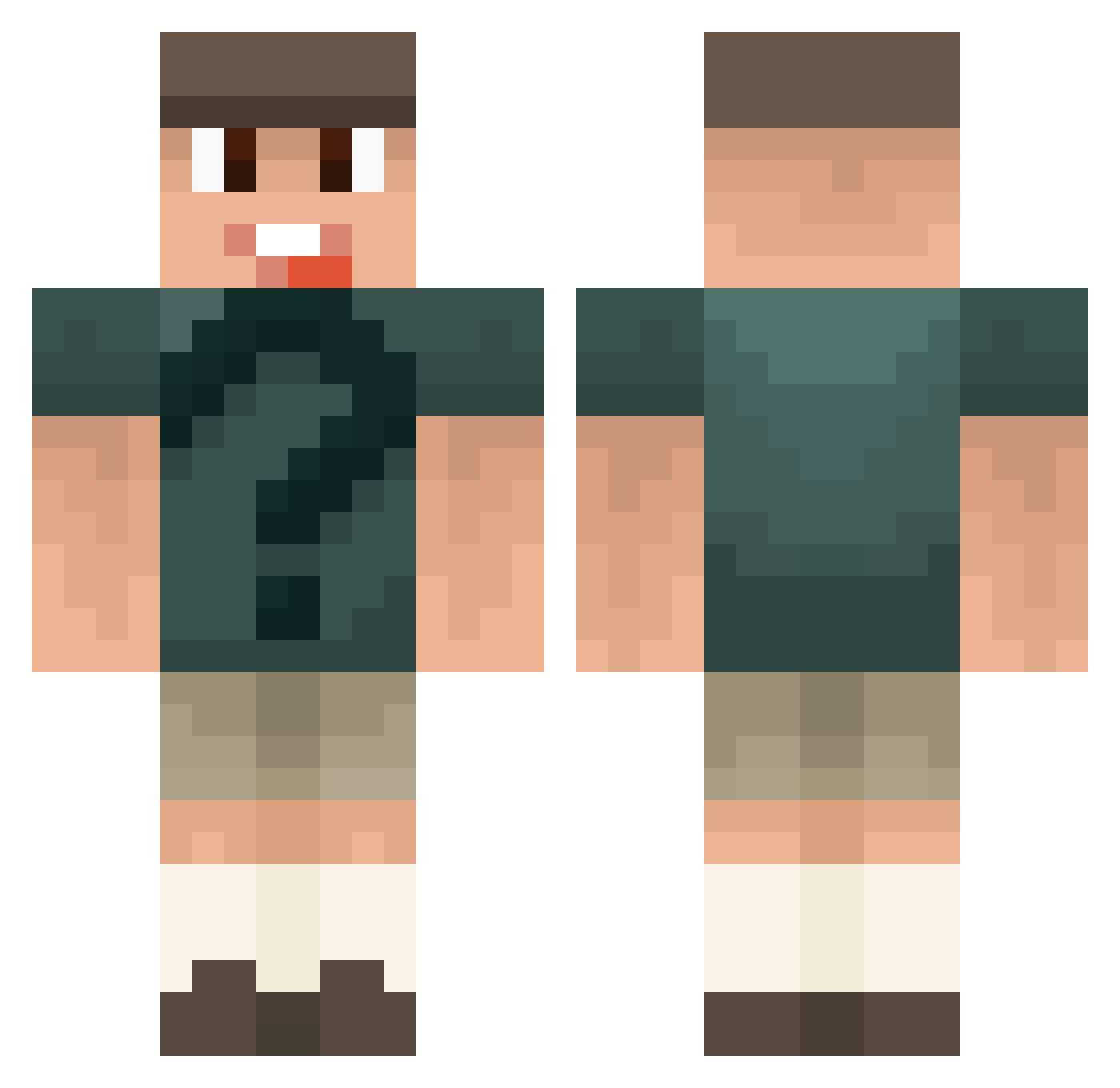 konfetka223 Minecraft skin, front and back view