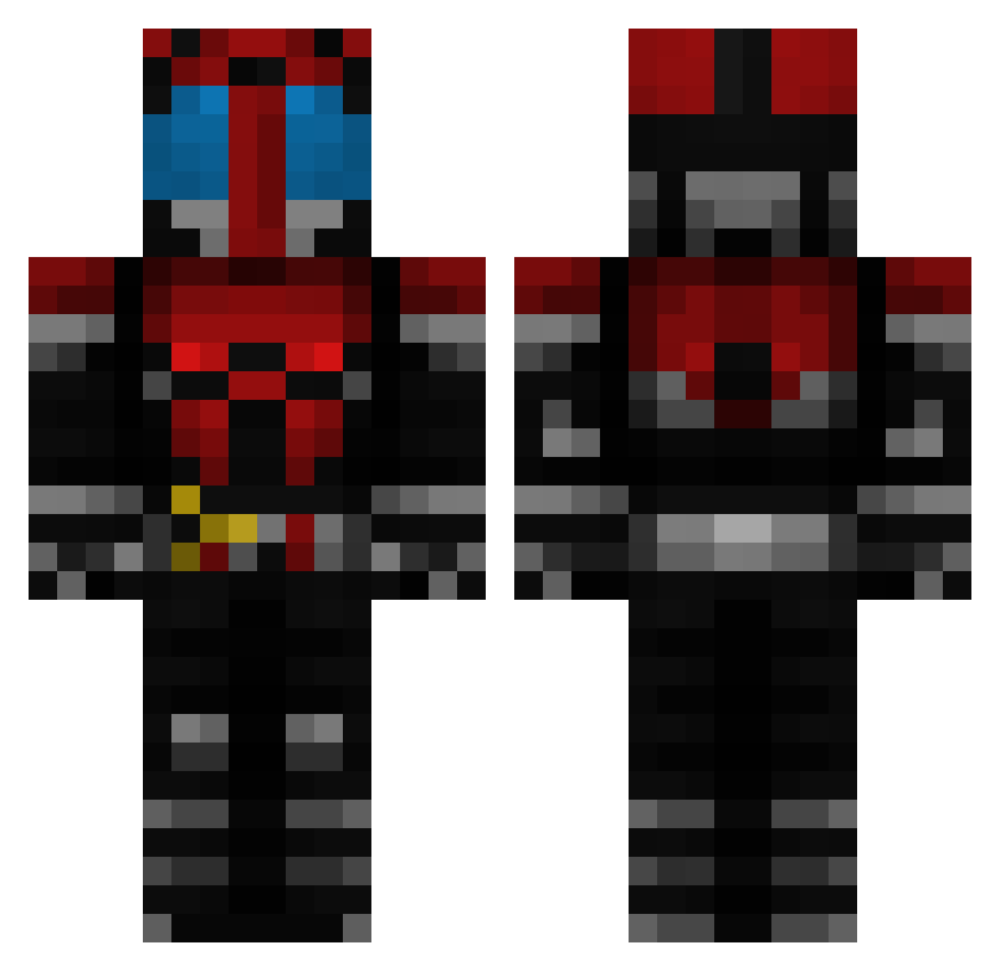HDcheerios Minecraft skin, front and back view