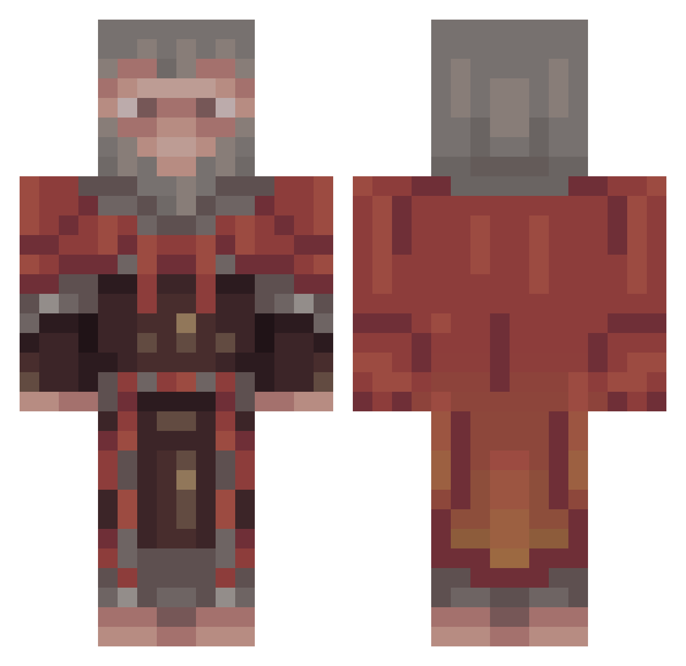 Sunnyo_0 Minecraft skin, front and back view
