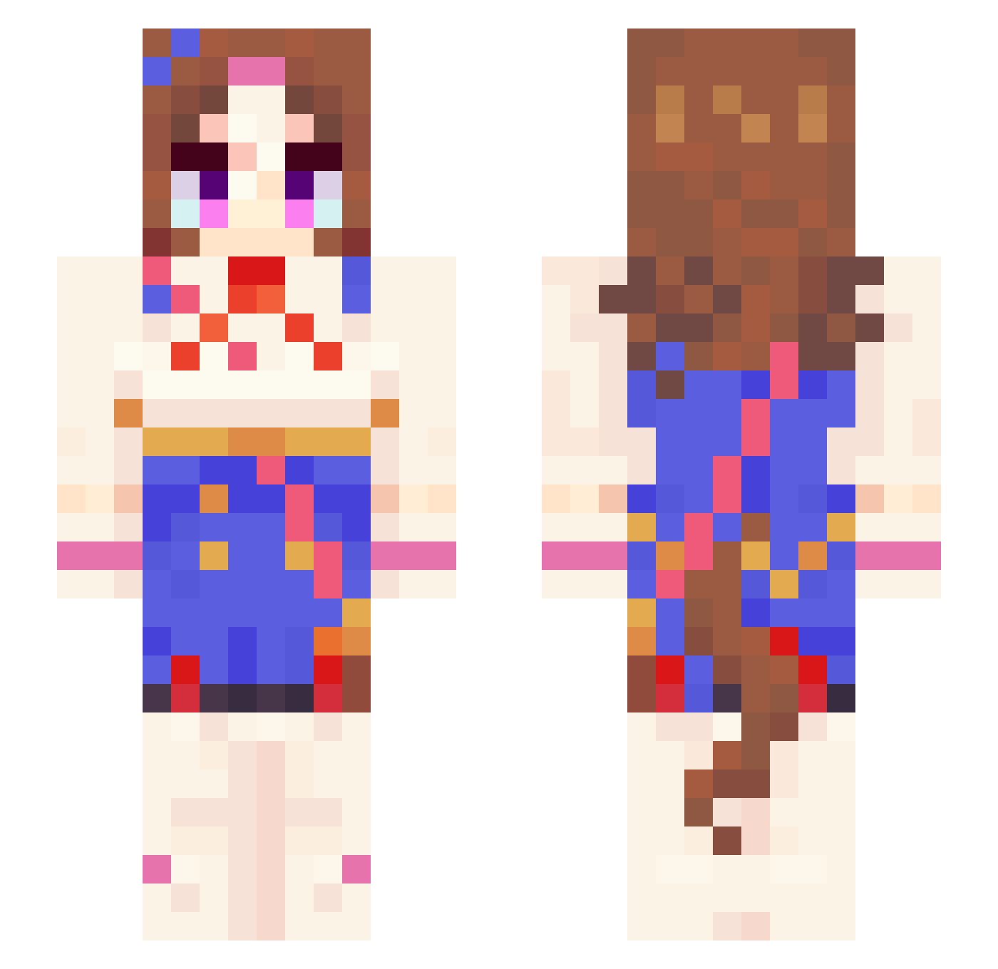 ValecraftYT27 Minecraft skin, front and back view
