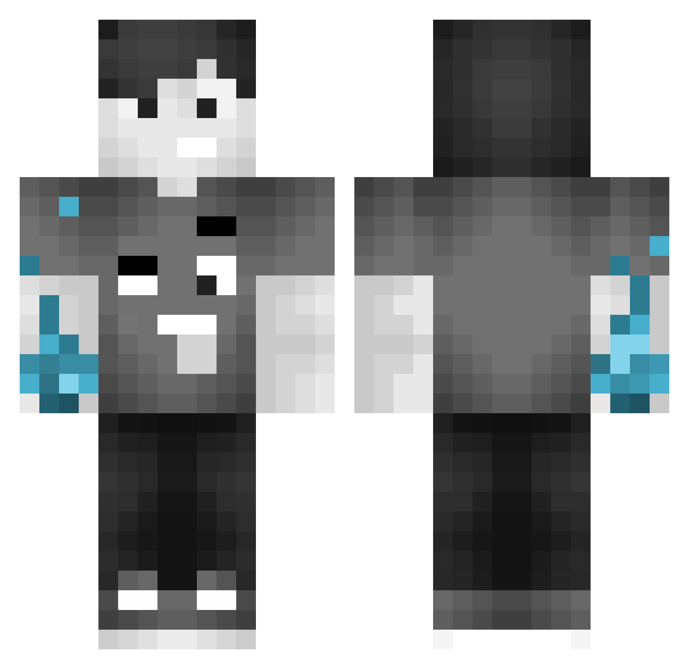 TheEmir001 Minecraft skin, front and back view