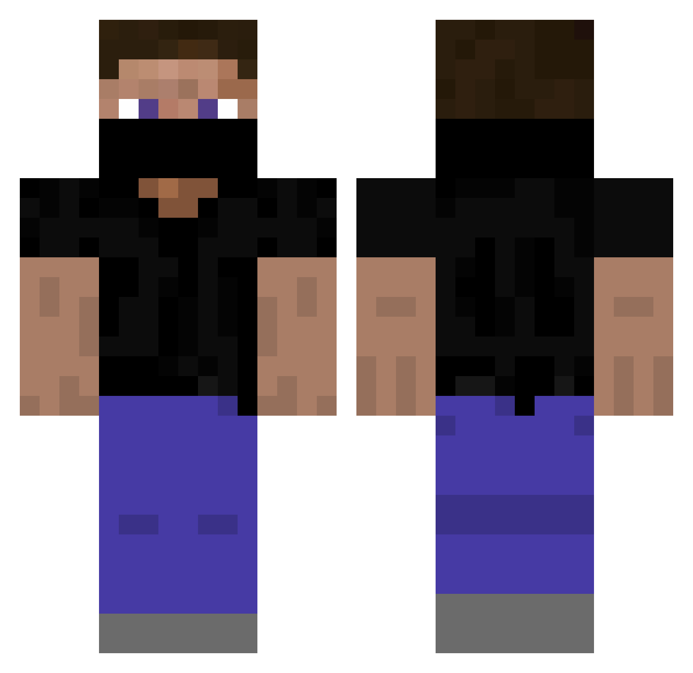 Dark_DemonPC Minecraft skin, front and back view