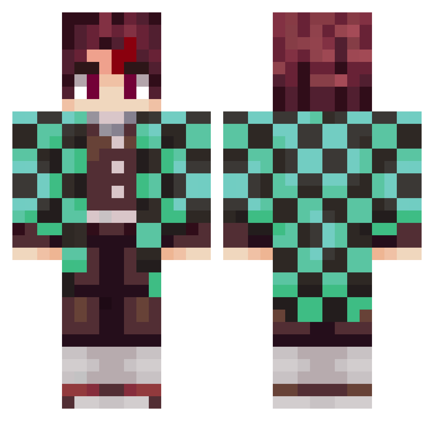 chattaraj Minecraft skin, front and back view
