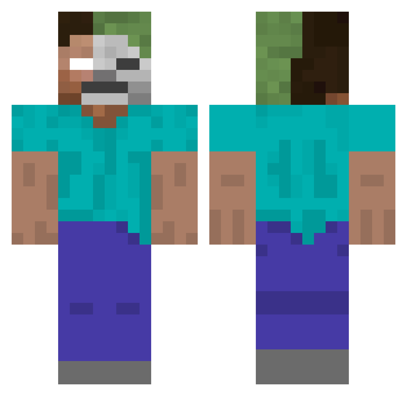 Miykah Minecraft skin, front and back view