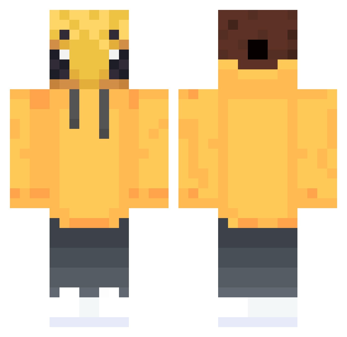 thangnhoxiu Minecraft skin, front and back view