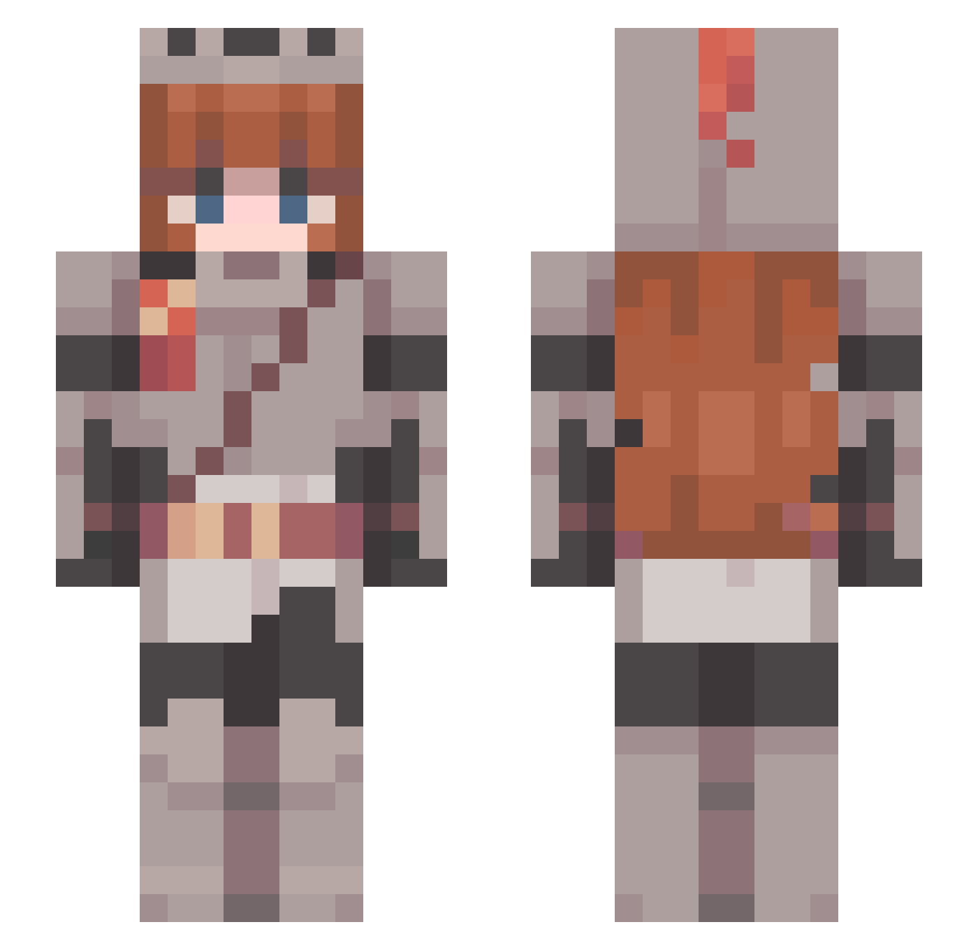 PsychedelicFairy Minecraft skin, front and back view