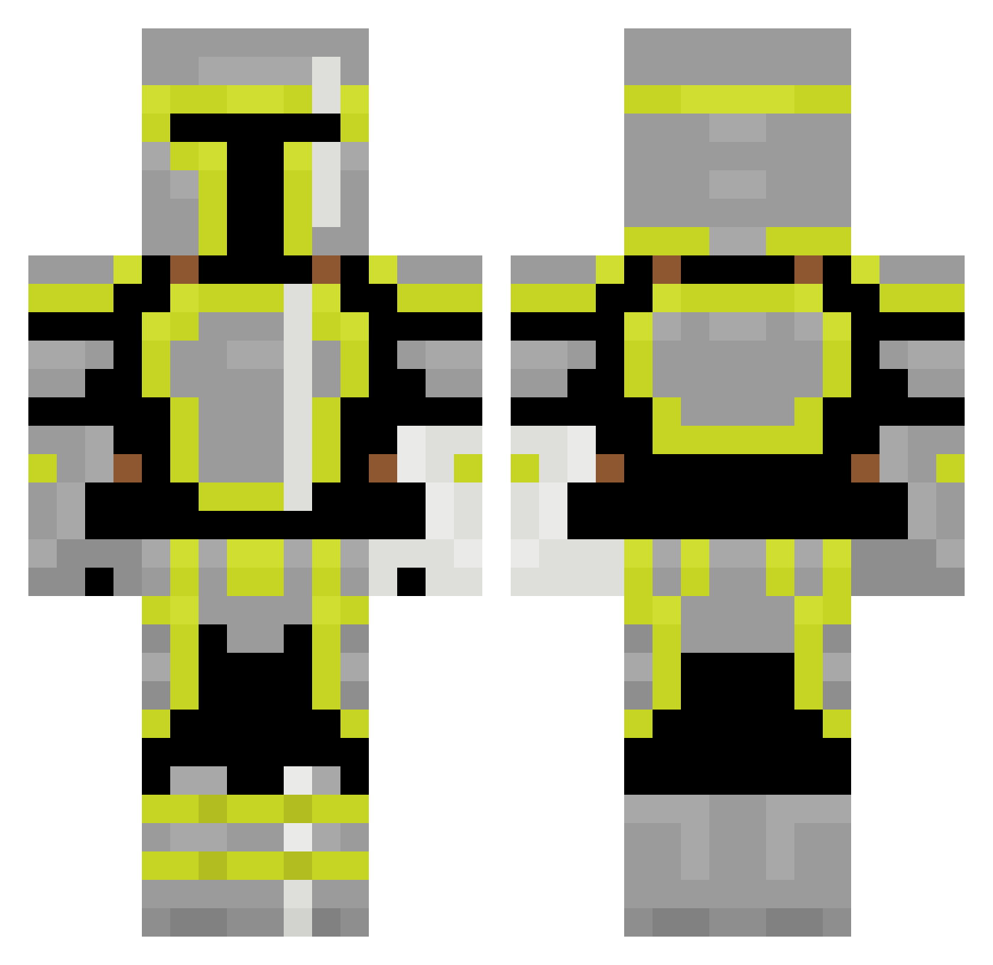 SuperNova0000 Minecraft skin, front and back view