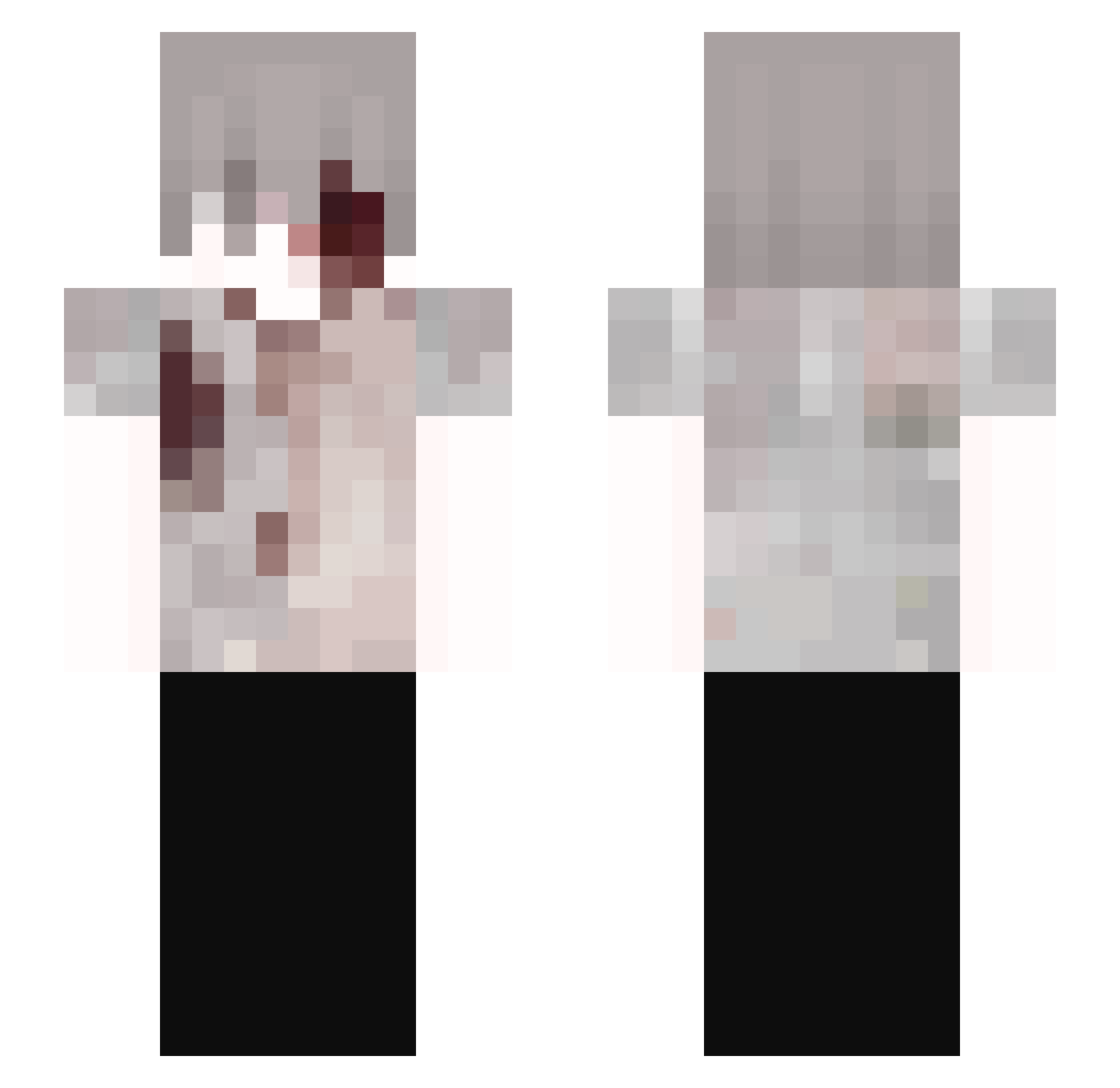 Andyyyxy Minecraft skin, front and back view