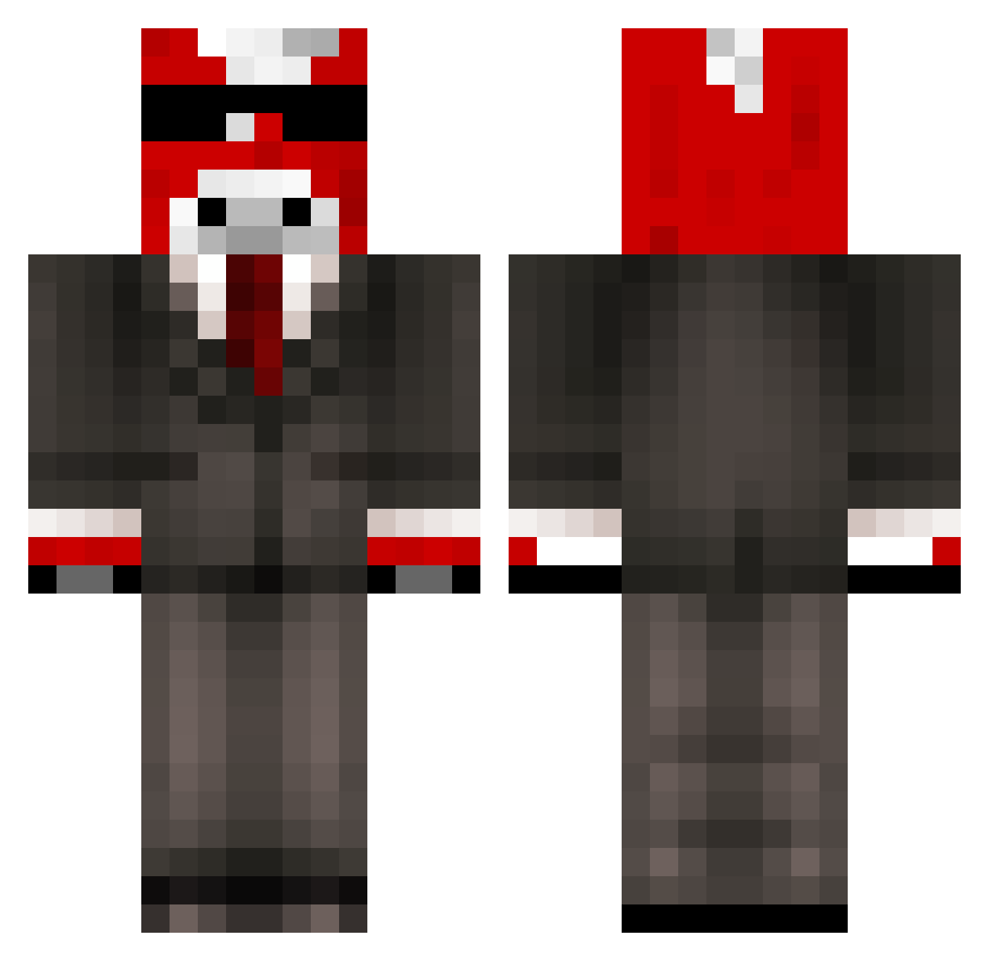 false_architect Minecraft skin, front and back view