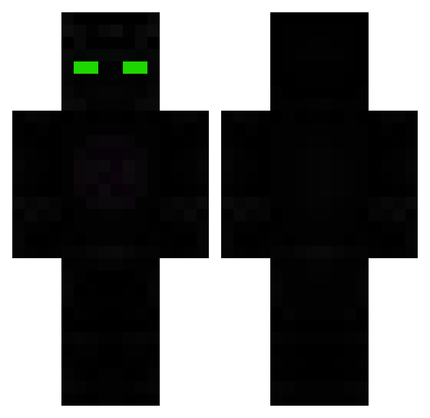 Rextilh Minecraft skin, front and back view