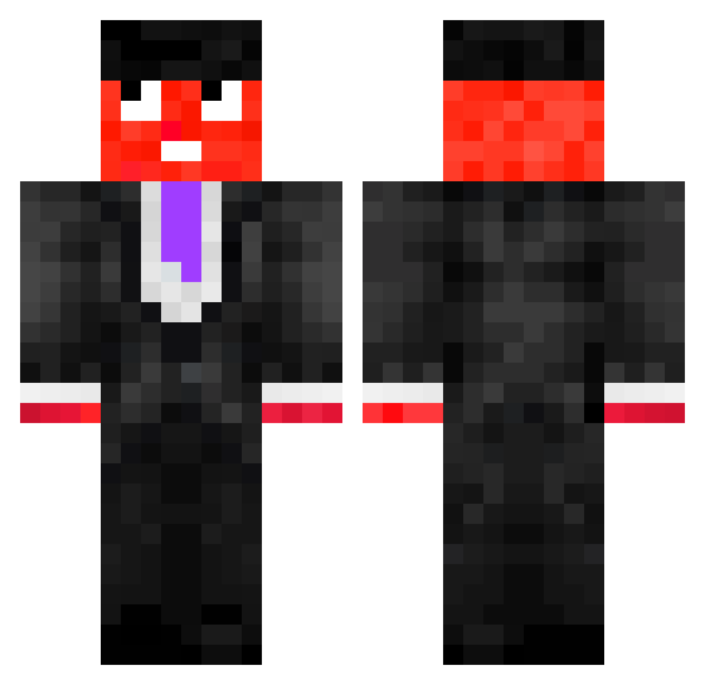 ShortBoss Minecraft skin, front and back view
