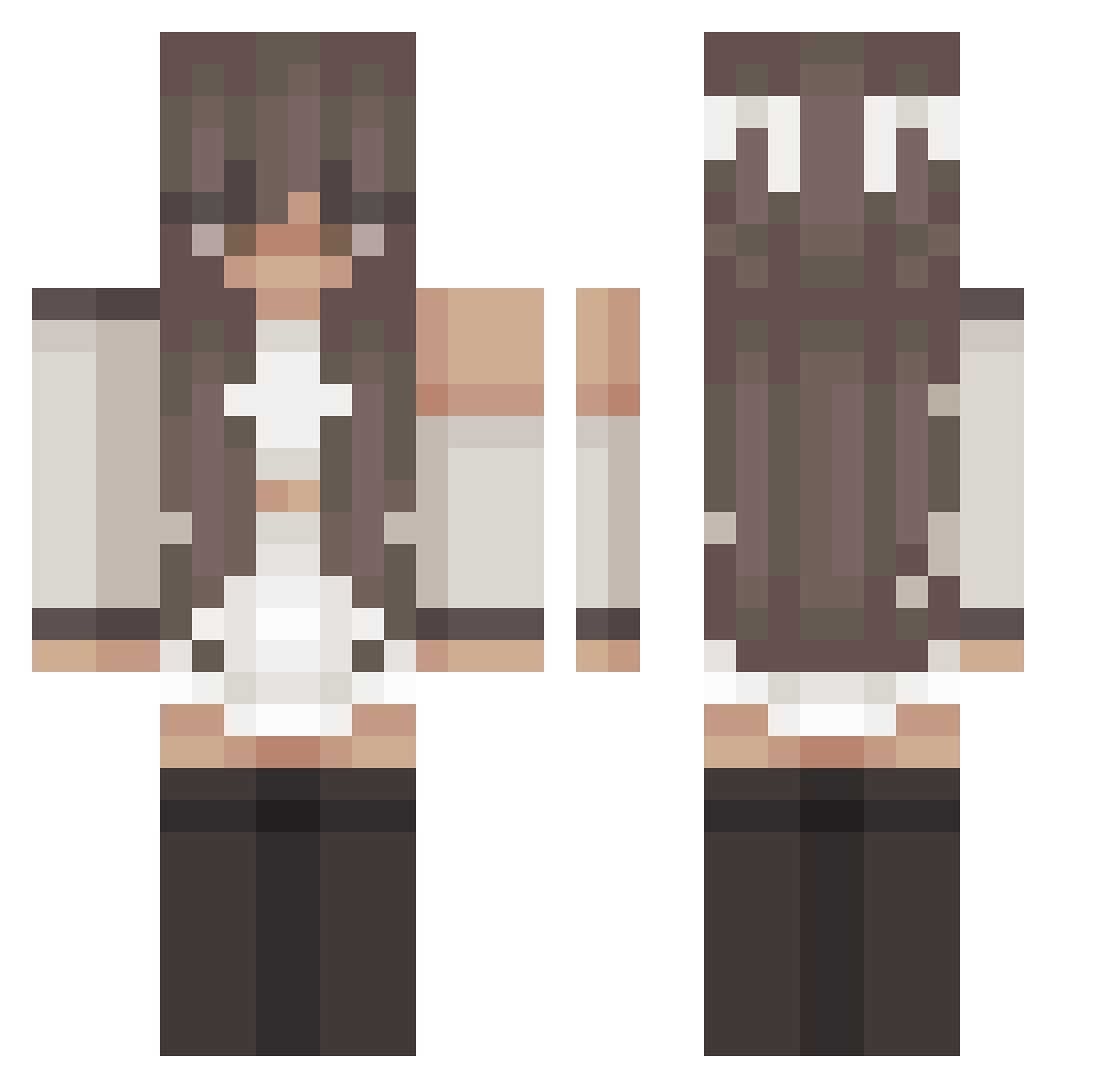 DerMafiaJunge Minecraft skin, front and back view